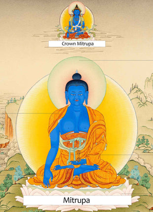 Buddha Akshobhya (Mitrupa) Thangka Print