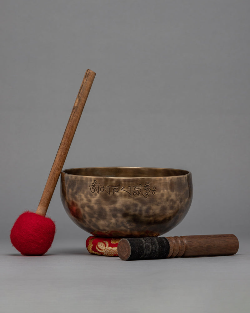 Buddhist Moon Singing Bowl | Mantra Crafted Bowl