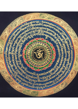 Mounted Mandala Thangka | Religious Handpainted Art | Wall Decoration