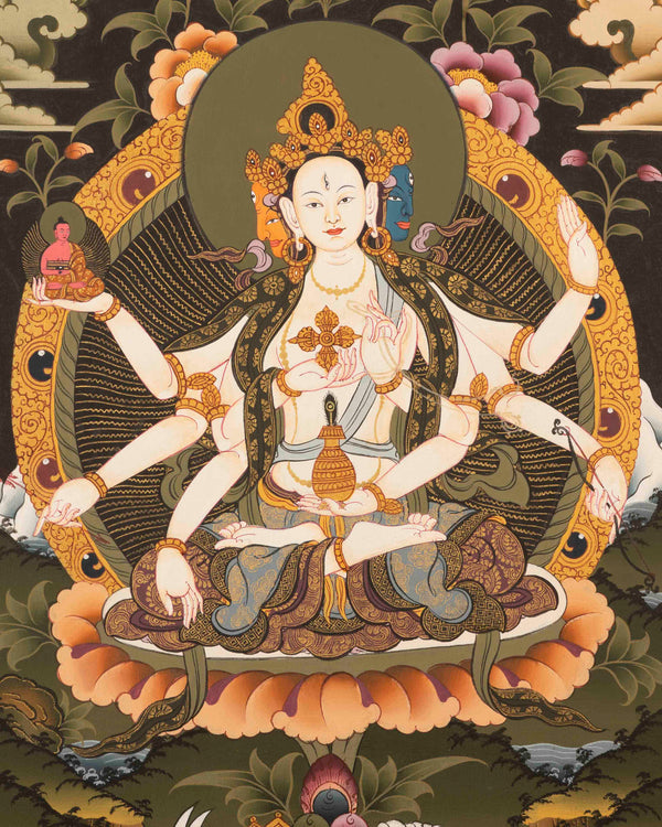 Namgyalma Thangka | Buddhist Traditional Artwork | Wall Hanging Decors