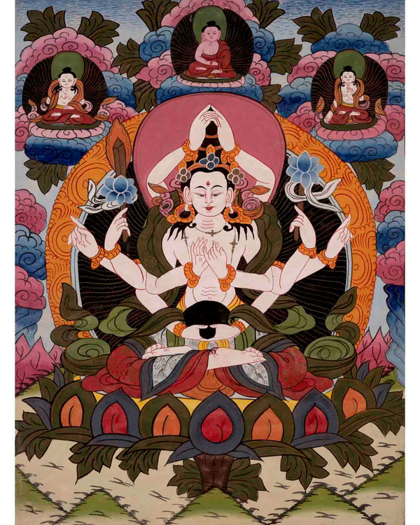 Namsangiti Thangka | Manjushree | Meditation Canvas Art