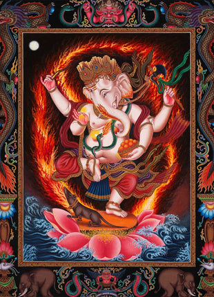 Ganesh Thangka Art | Newari Thangka Painting