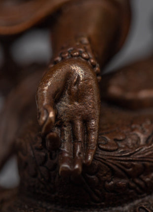 Machine-made White Tara Practice Sculpture | Tibetan Buddhist Deity Gold Gilded Statue