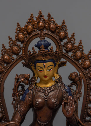 Mini White Tara Statue | Buddhist Deity White Tara Statue