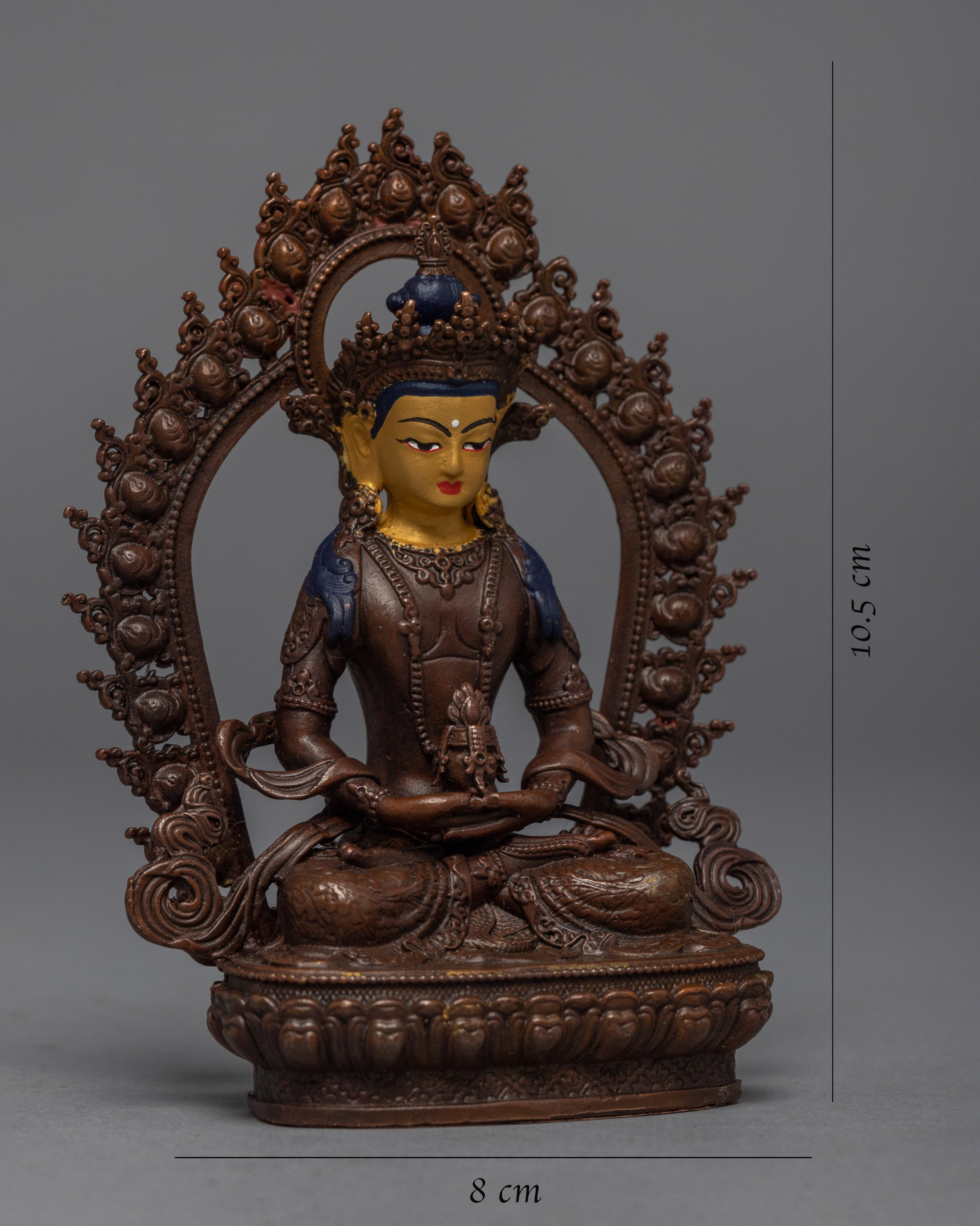 Amitayus Machine-Made Statue | Miniature Buddhist Deity Art