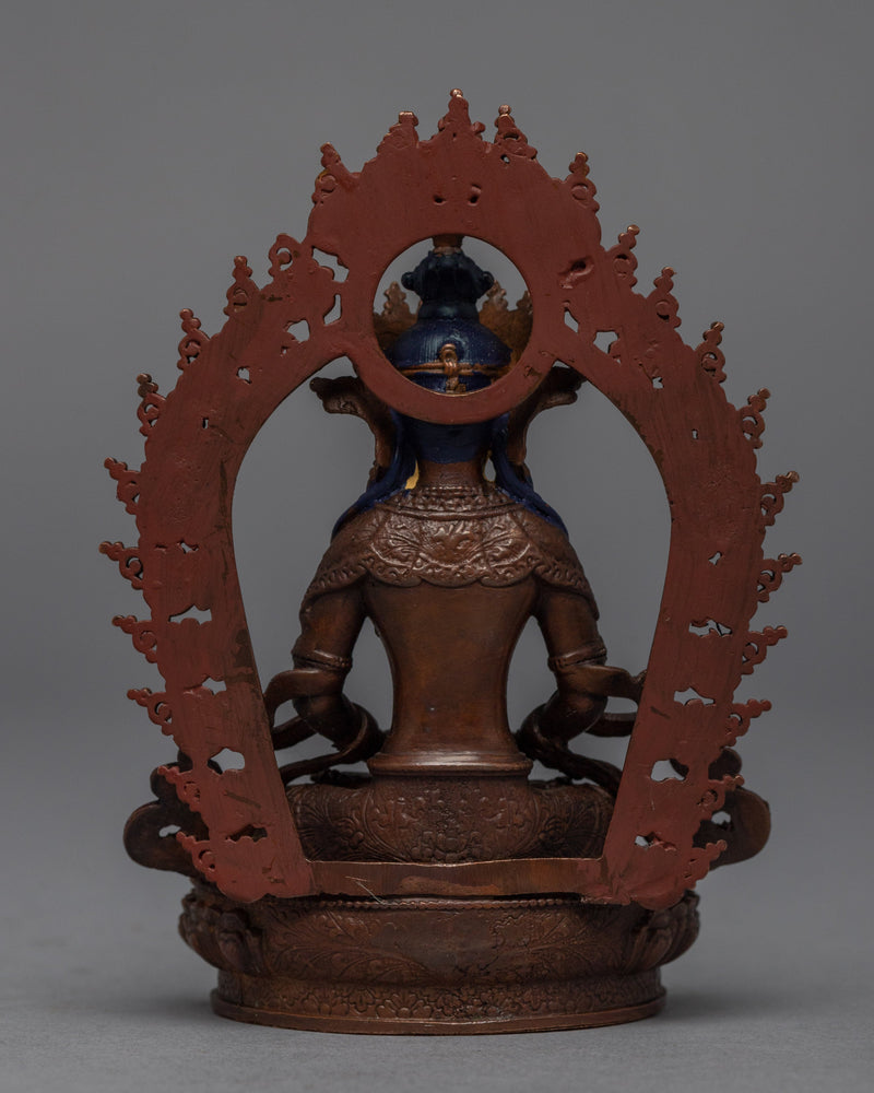 Amitayus Machine-Made Statue | Miniature Buddhist Deity Art