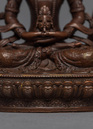 Amitayus Machine-Made Statue | Miniature Buddhist Deity Art