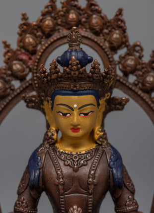 Amitayus Machine-Made Statue | Miniature Buddhist Deity Art