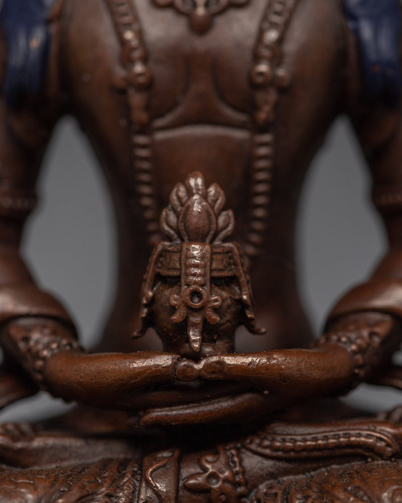 Amitayus Machine-Made Statue | Miniature Buddhist Deity Art
