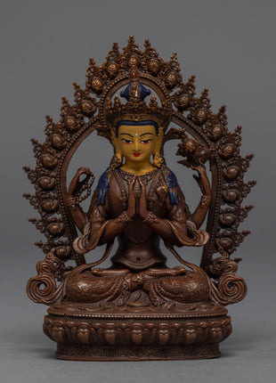Boddhisattva Home Decor Statue Set | Gold Gilded Bodhisattva Statue