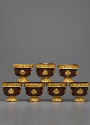 Copper Offering Bowl with Intricate Engravings