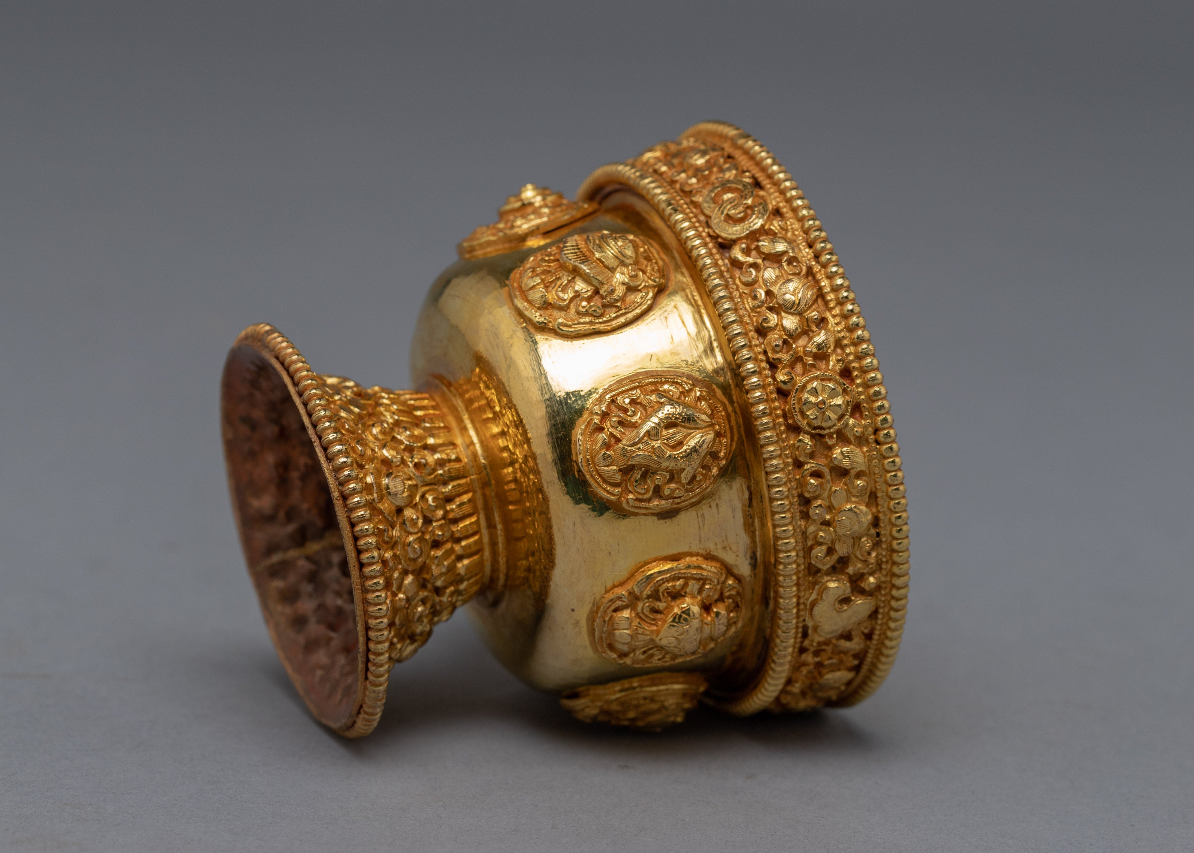 Gold Plated Offering Bowl | Himalayan Art Work