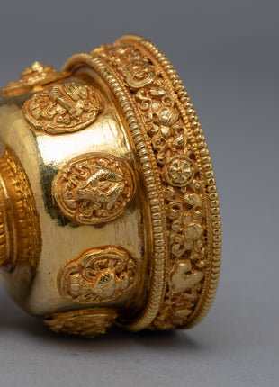 Gold Plated Offering Bowl | Himalayan Art Work