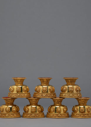 Gold Plated Offering Bowl | Himalayan Art Work
