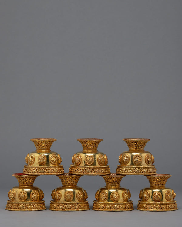 Gold Plated Offering Bowl | Himalayan Art Work