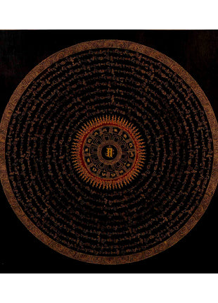 Om Mantra Mandala Thangka | Traditional Tibetan Art | Wall Decors