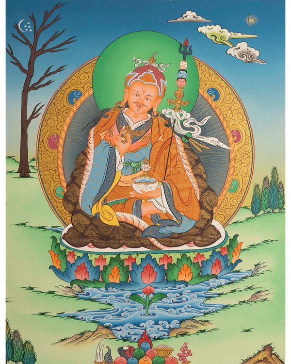 Padmasambhava Guru Rinpoche Thangka | Wall Hanging | Decoration Painting