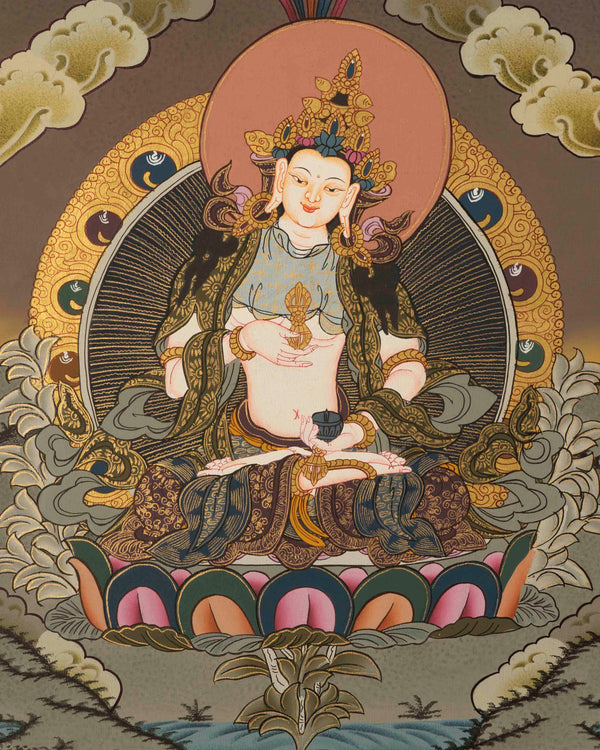 Painting Of Vajrasattva | Tibetan Buddhist Thangka