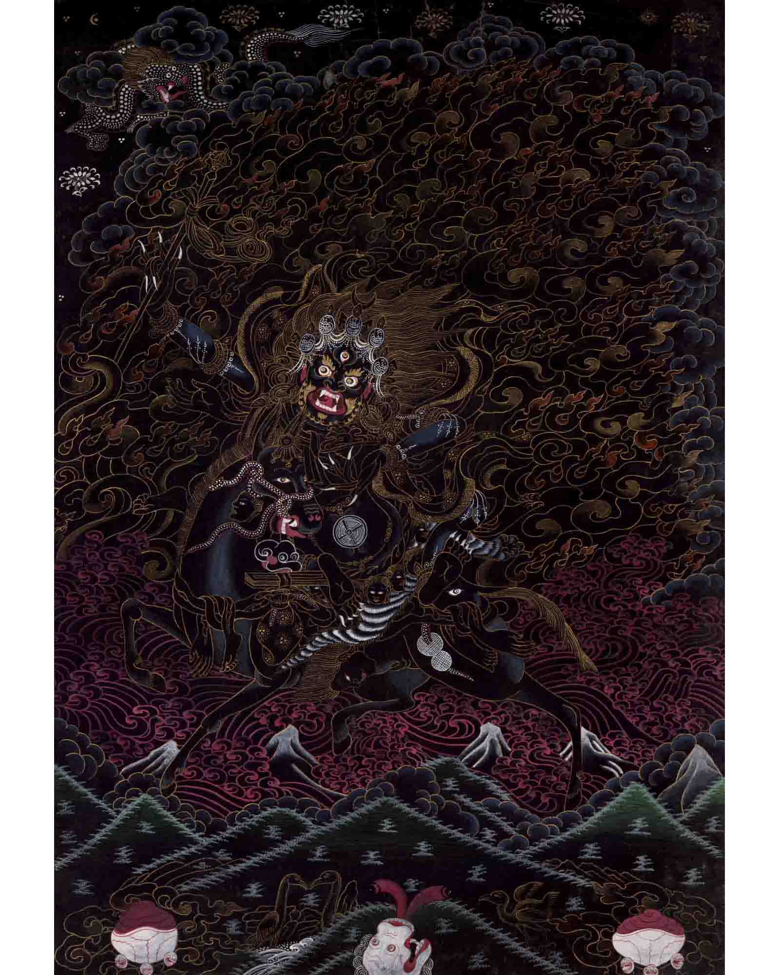 Palden Lhamo Thangka | Traditional Tibetan Art | Wall Decors