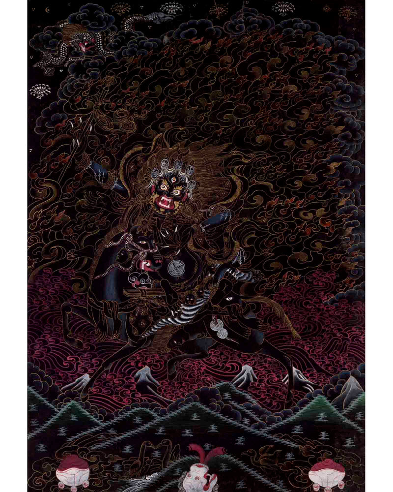 Palden Lhamo Thangka | Traditional Tibetan Art | Wall Decors