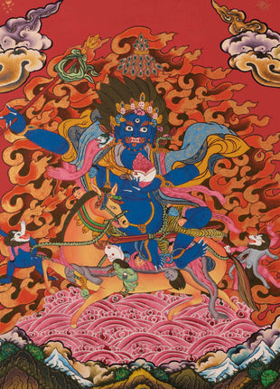 Palden Lhamo Thangka |  Religious Buddhist Altar Art Decor