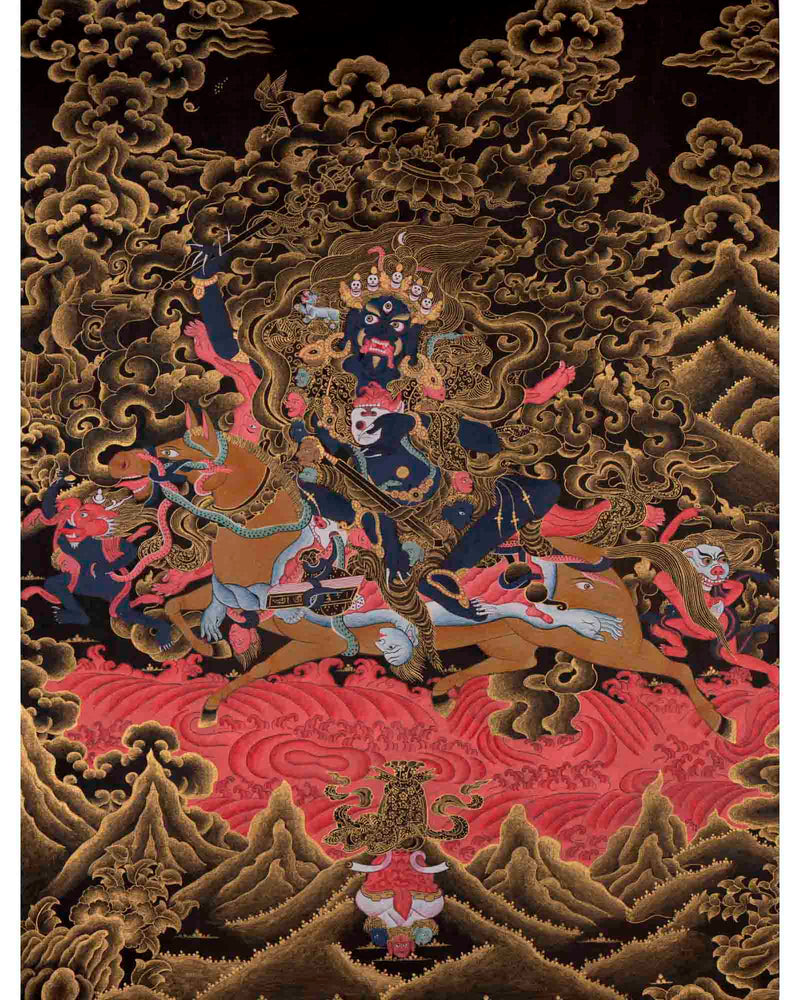 Palden Lhamo | Traditional Tibetan Thangka | Religious Wall Decors