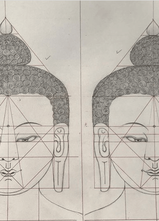 Shakyamuni Buddha, Vajrayana Thangka, Tibetan Thangka in Natural Stone Colors