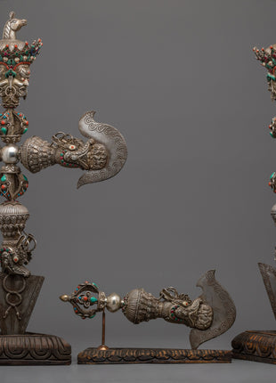 Authentic Tibetan Phurba Set | Perfect for Spiritual Practices and Rituals