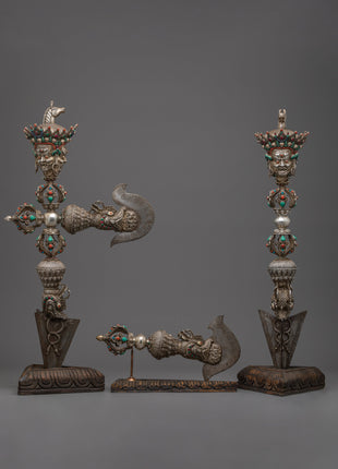 Authentic Tibetan Phurba Set