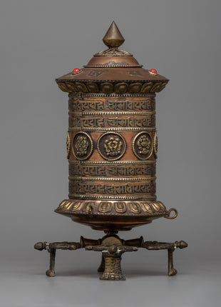 Stand Copper Prayer Wheel