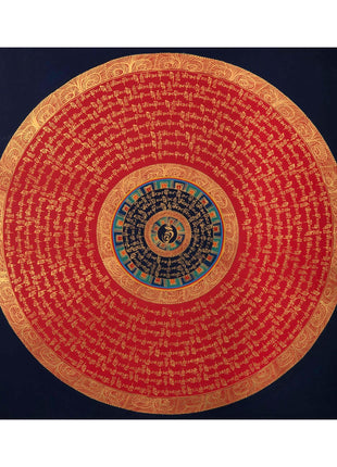 Quality Mantra Mandala | Tibetan Wall Decoration painting