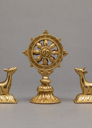 Dharma Chakra And Two Deer | Dharma Wheel