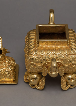 Elephant Incense Burner | Plated With Pure Gold | Ritual Items