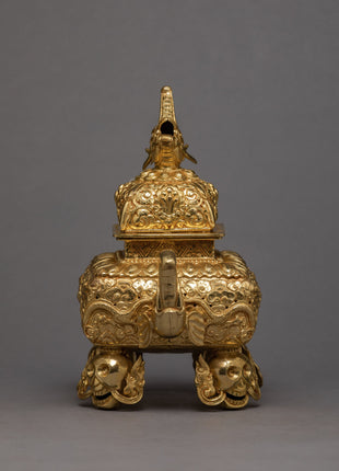 Elephant Incense Burner | Plated With Pure Gold | Ritual Items