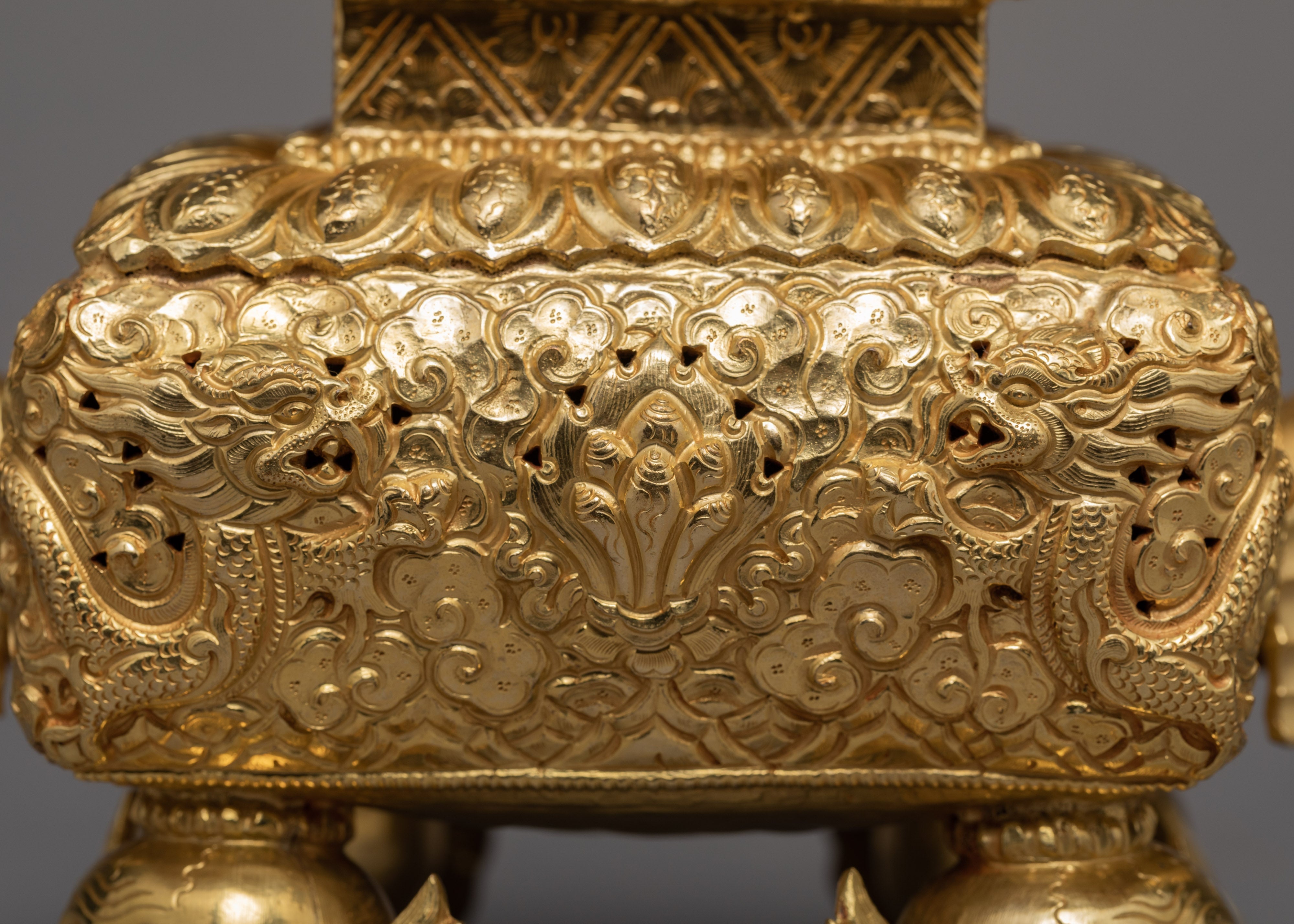 Elephant Incense Burner | Plated With Pure Gold | Ritual Items