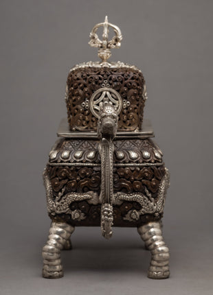 Buddhist Incense Burner | Plated With Sliver | Ritual Items