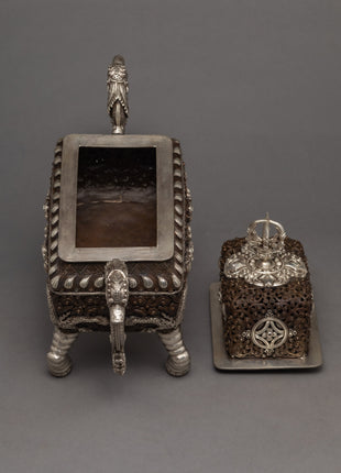 Buddhist Incense Burner | Plated With Sliver | Ritual Items