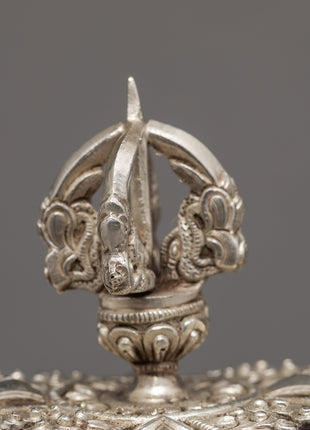 Buddhist Incense Burner | Plated With Sliver | Ritual Items