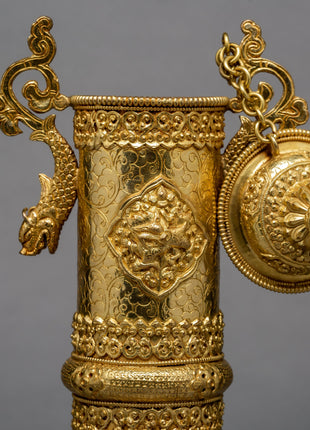 Traditional Incense Holder | Plated With Pure 24K Gold | Tibetan Holder