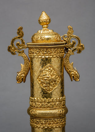 Traditional Incense Holder | Plated With Pure 24K Gold | Tibetan Holder