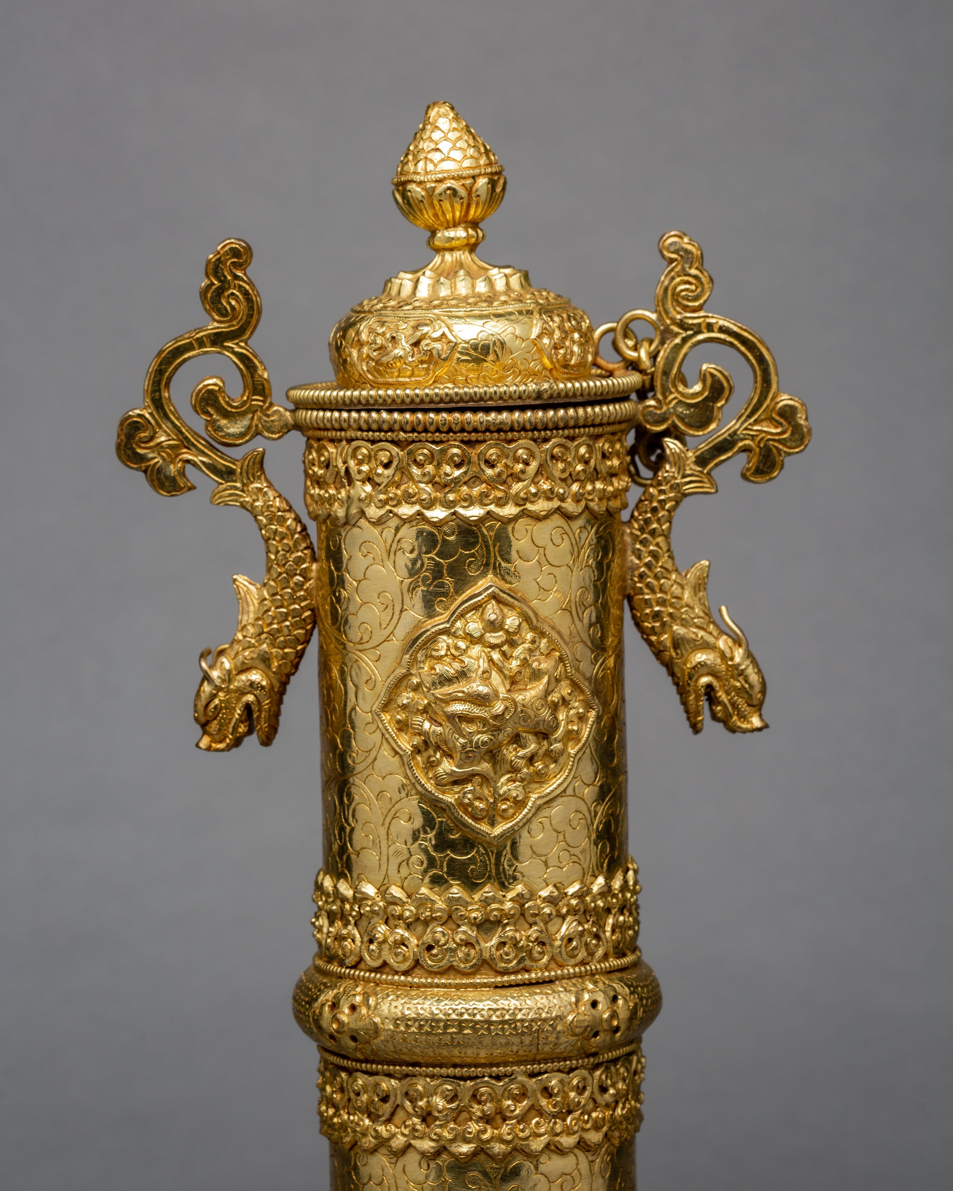 Traditional Incense Holder | Plated With Pure 24K Gold | Tibetan Holder