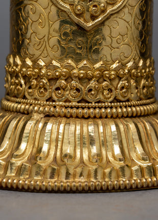 Traditional Incense Holder | Plated With Pure 24K Gold | Tibetan Holder