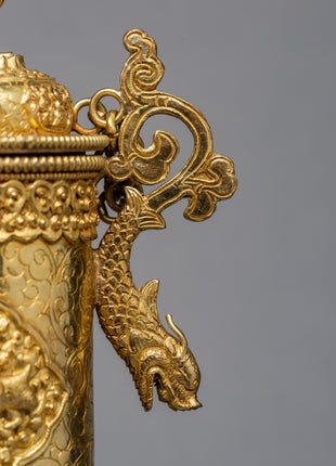 Traditional Incense Holder | Plated With Pure 24K Gold | Tibetan Holder