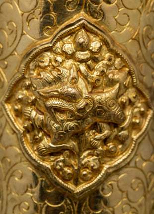 Traditional Incense Holder | Plated With Pure 24K Gold | Tibetan Holder