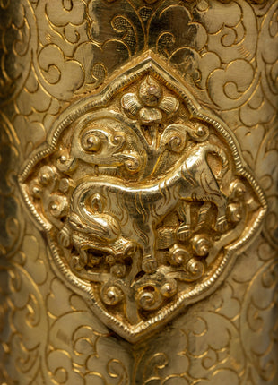 Traditional Incense Holder | Plated With Pure 24K Gold | Tibetan Holder