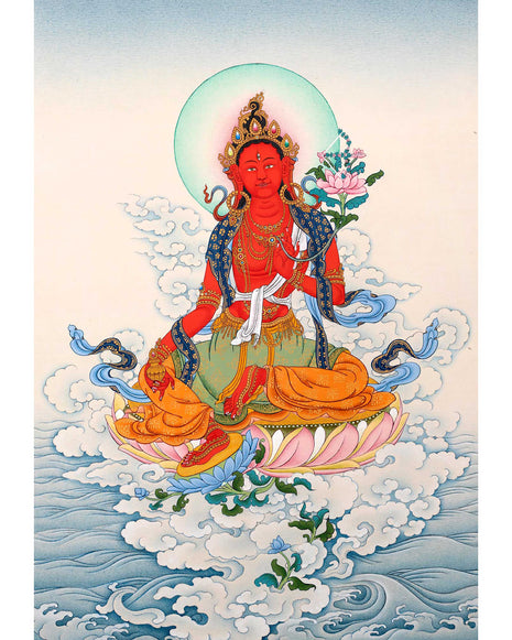 The Saviouress Deity- Red Tara Thangka