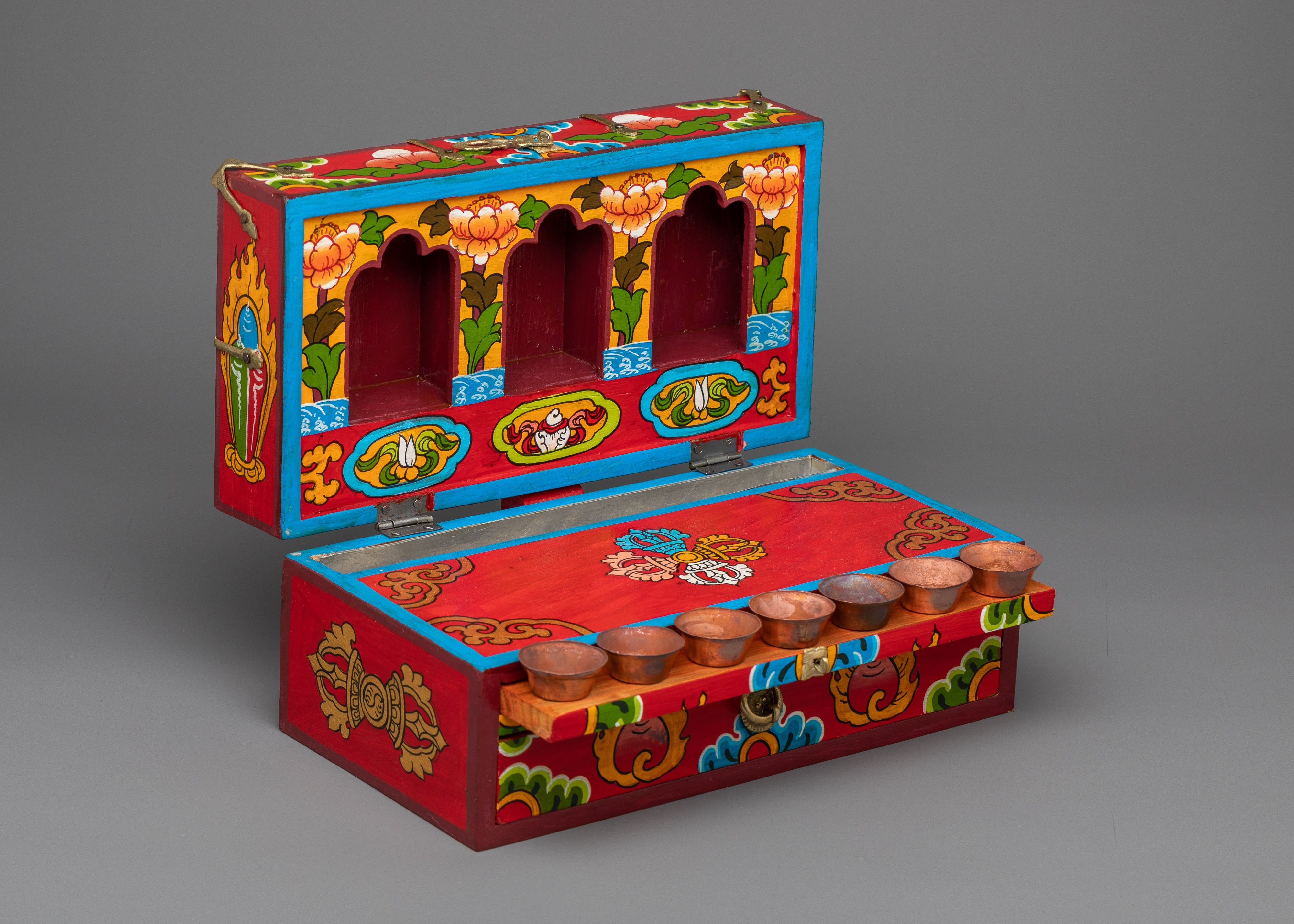 Traveling Altar Box | Buddhist Ritual Objects | Portable Meditation Box