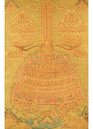Refugee Tree Thangka | Golden Tsogksing Gelug Thangka