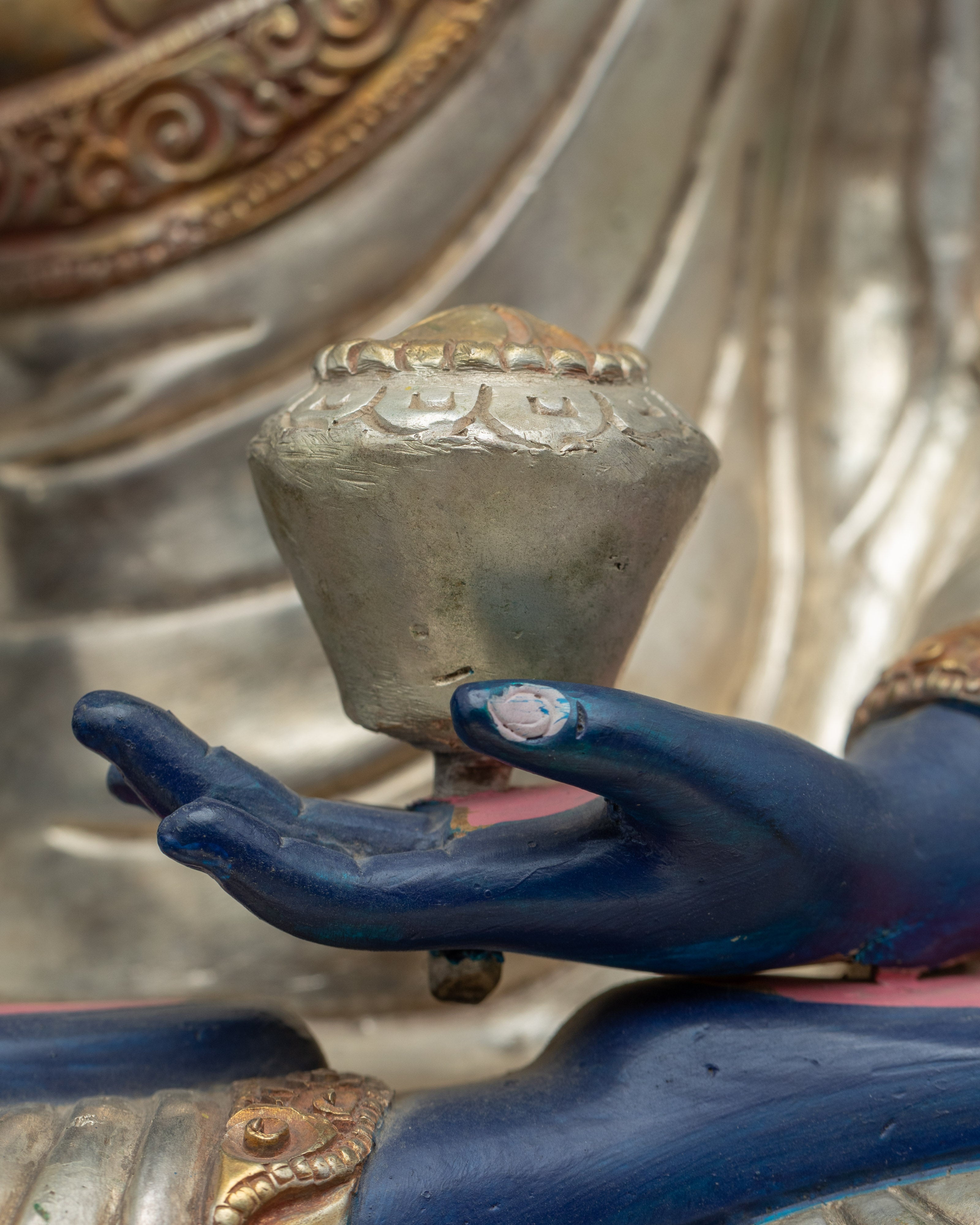 Buddha Akshobhya Statue | Traditionally Carved Gautam Buddha Figurine