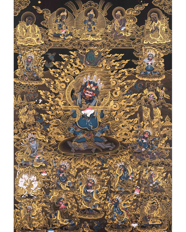 Sakya Mahakala | Mahakala Thangka Painting | Tibetan Thangka Prints